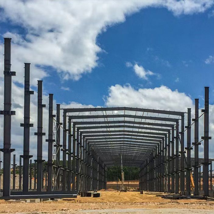 Edificio de fábrica de estructura de acero de varios pisos